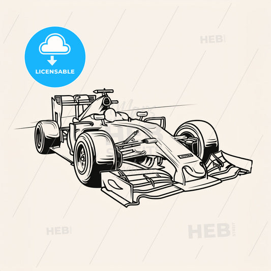 Formula One Car - A Drawing Of A Race Car