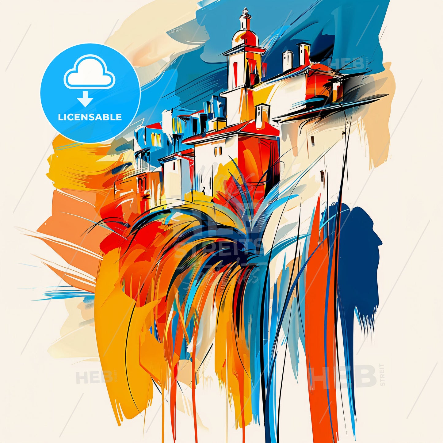 Vibrant Fort Lauderdale, Florida - A Colorful Painting Of A Building