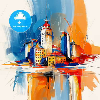 Vibrant Fort Wayne, Indiana - A Painting Of A City