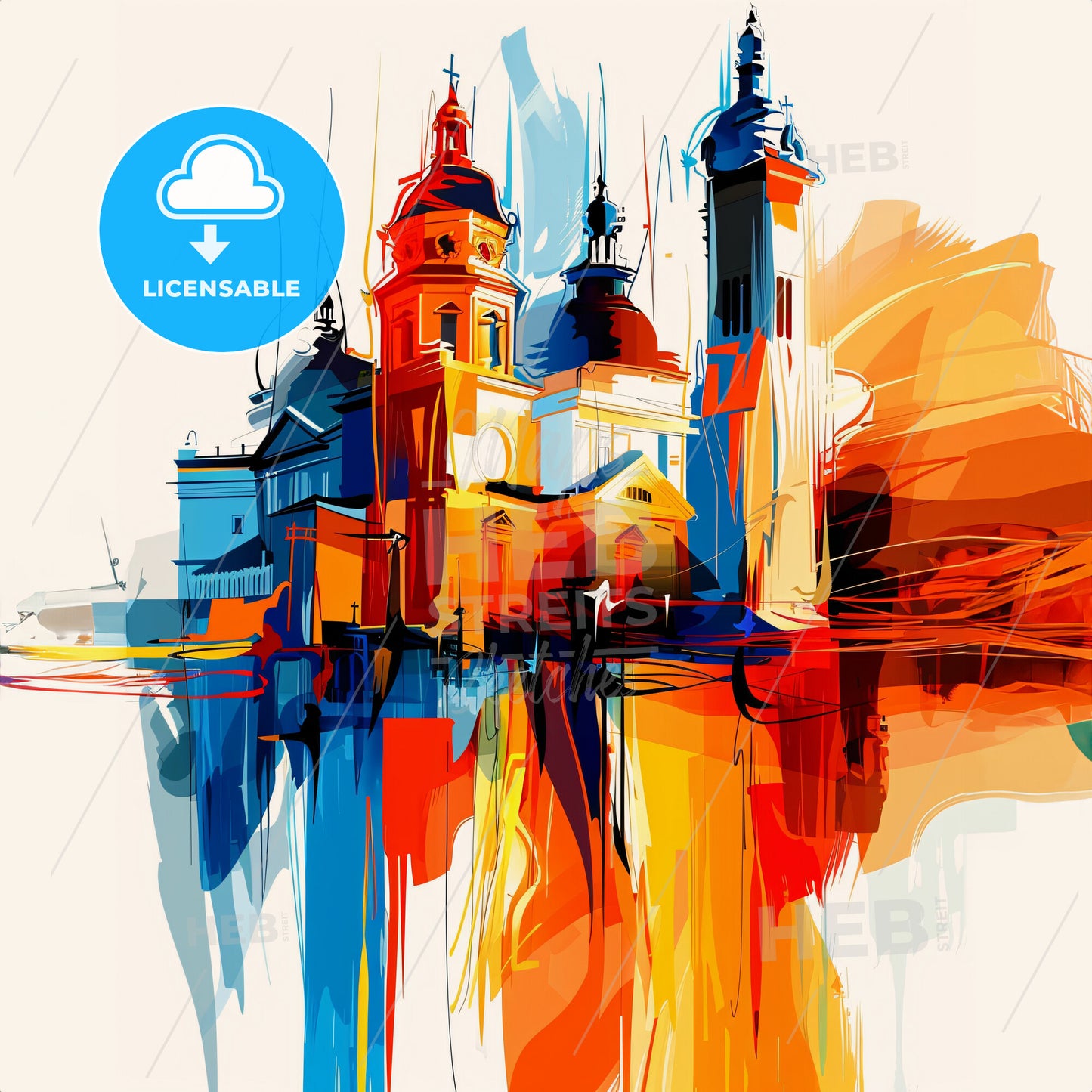 Vibrant Fort Wayne, Indiana - A Painting Of A Building