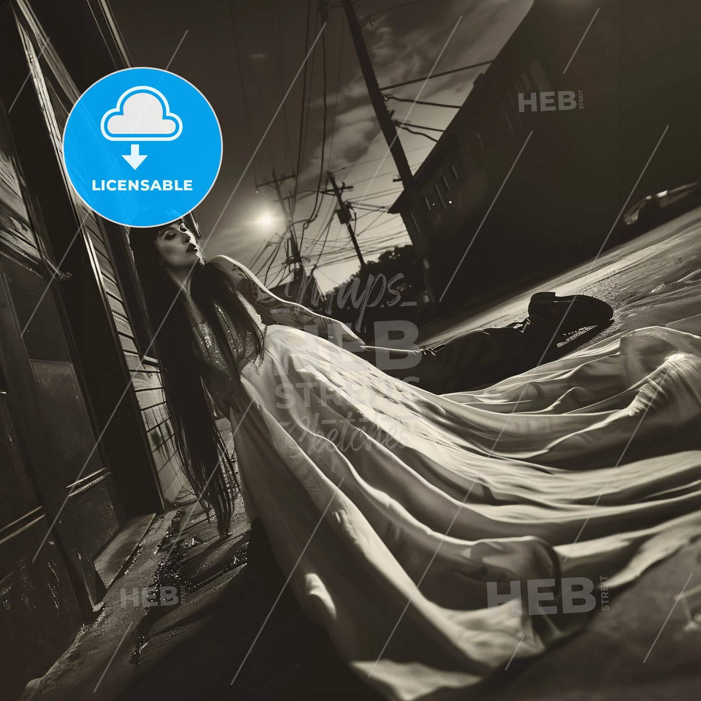 A Woman In A Long Dress