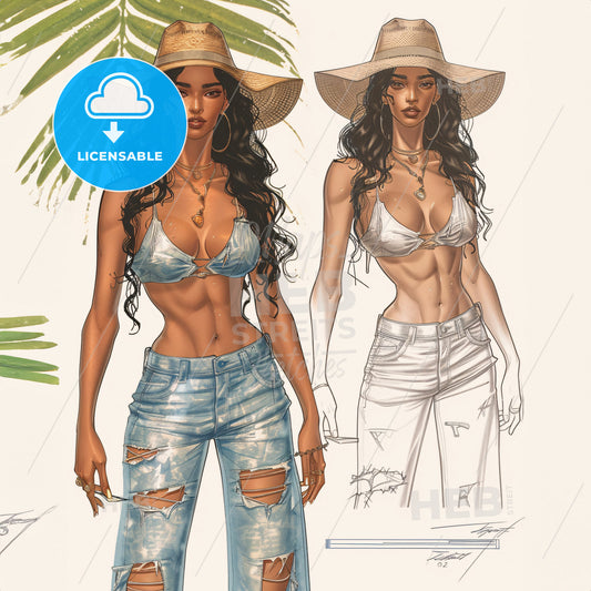 A Woman Wearing A Garment And Hat