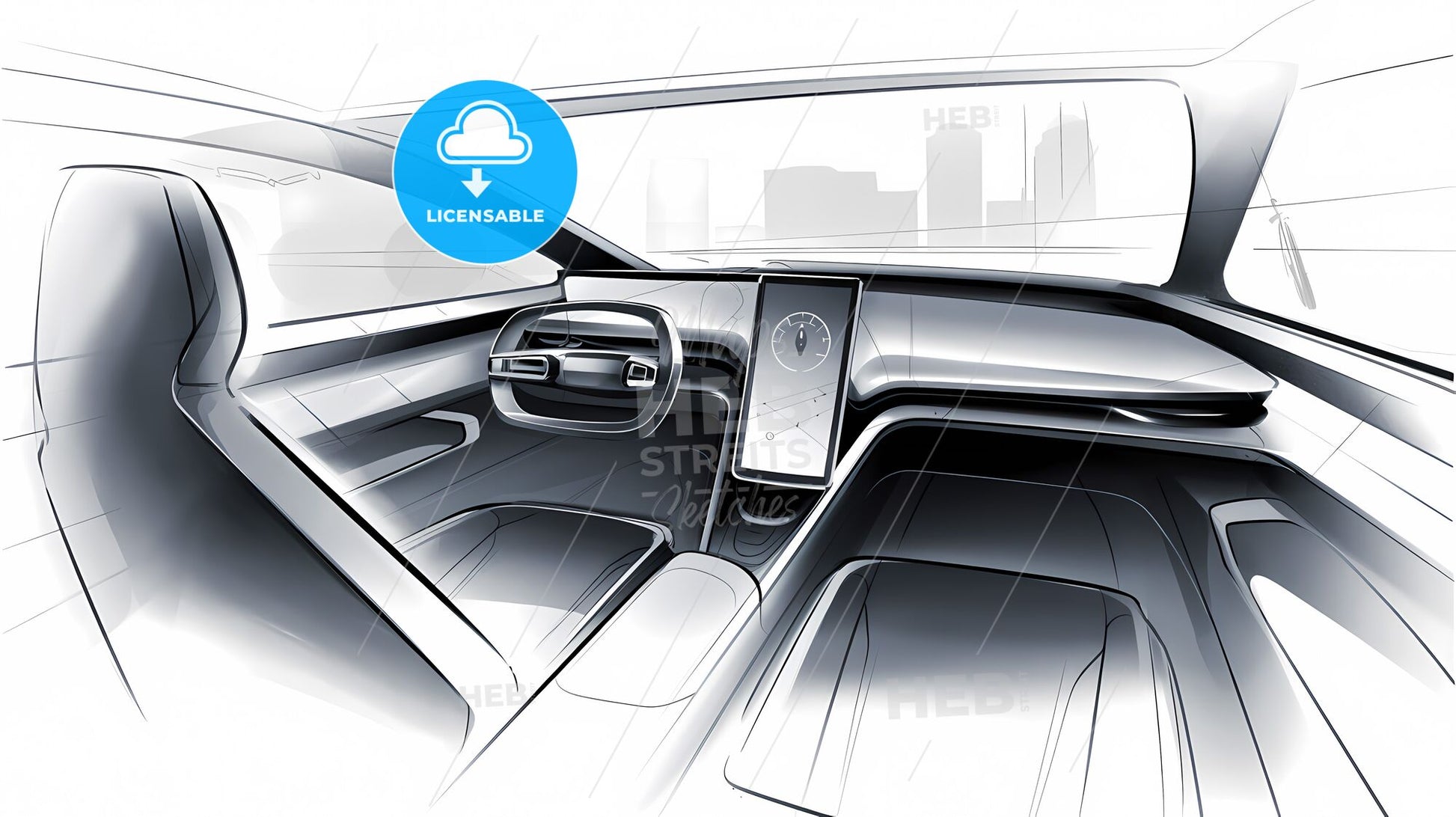 Futuristic Automotive Interior: A Vision of Modern Design Excellence