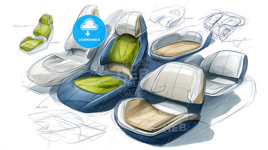 Futuristic Eco-Chic Car Seat Design: Nature-Inspired Innovation