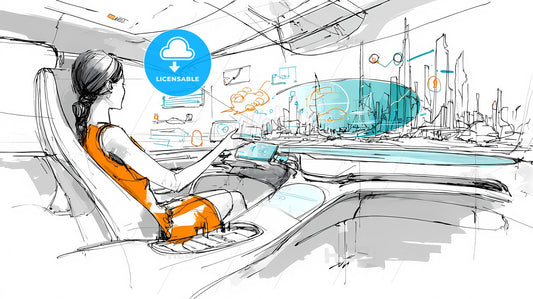 Futuristic Electric SUV Interior: A Vision of Augmented Reality Travel