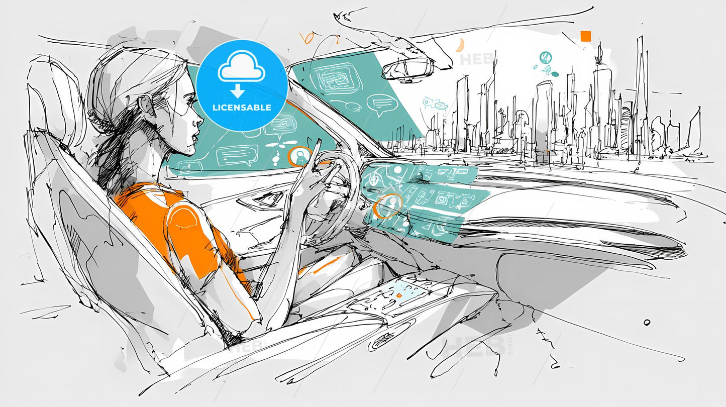 Futuristic Electric SUV: Augmented Reality in Motion