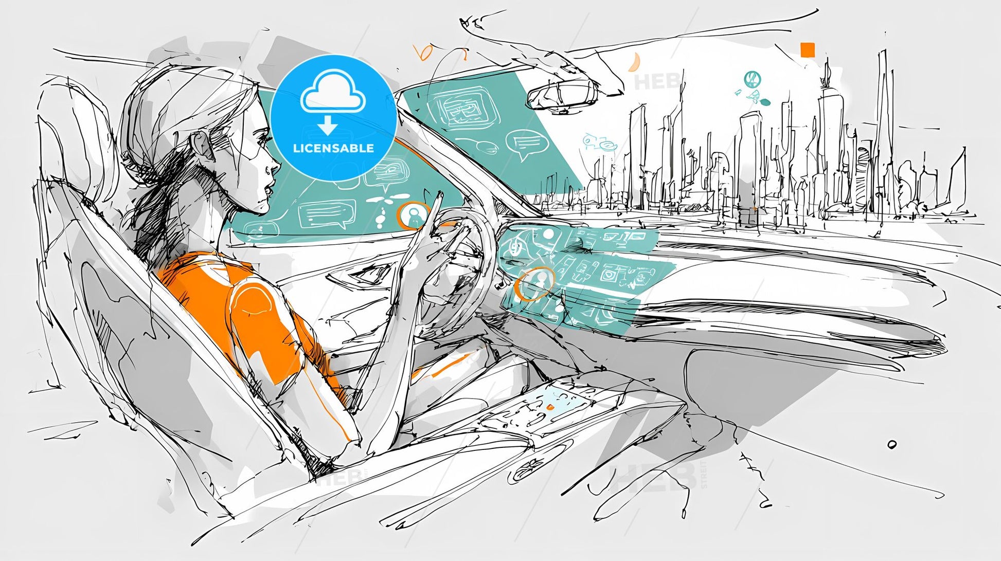 Futuristic Electric SUV: Augmented Reality in Motion