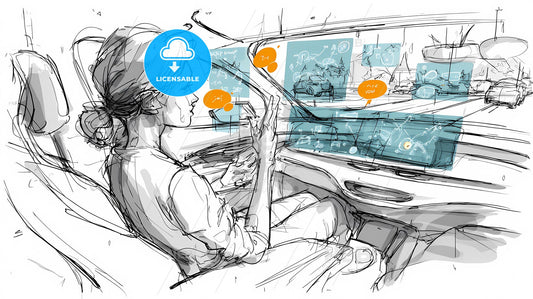 Futuristic Electric SUV Interior: Interactive Augmented Reality Experience