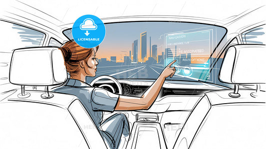 Futuristic Elegance: Augmented Reality in a Minimalist SUV Interior