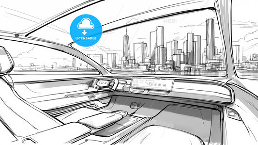 Futuristic Minimalist Electric SUV Interior: A Vision of Tomorrow