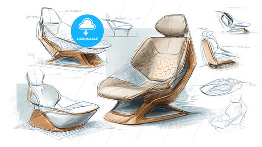 Futuristic Organic Car Seat Design: Nature-Inspired Innovation in Automotive Interiors