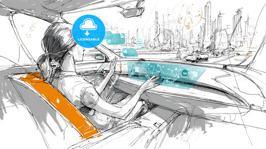 Futuristic Serenity: An Augmented Journey in Minimalist Electric Elegance