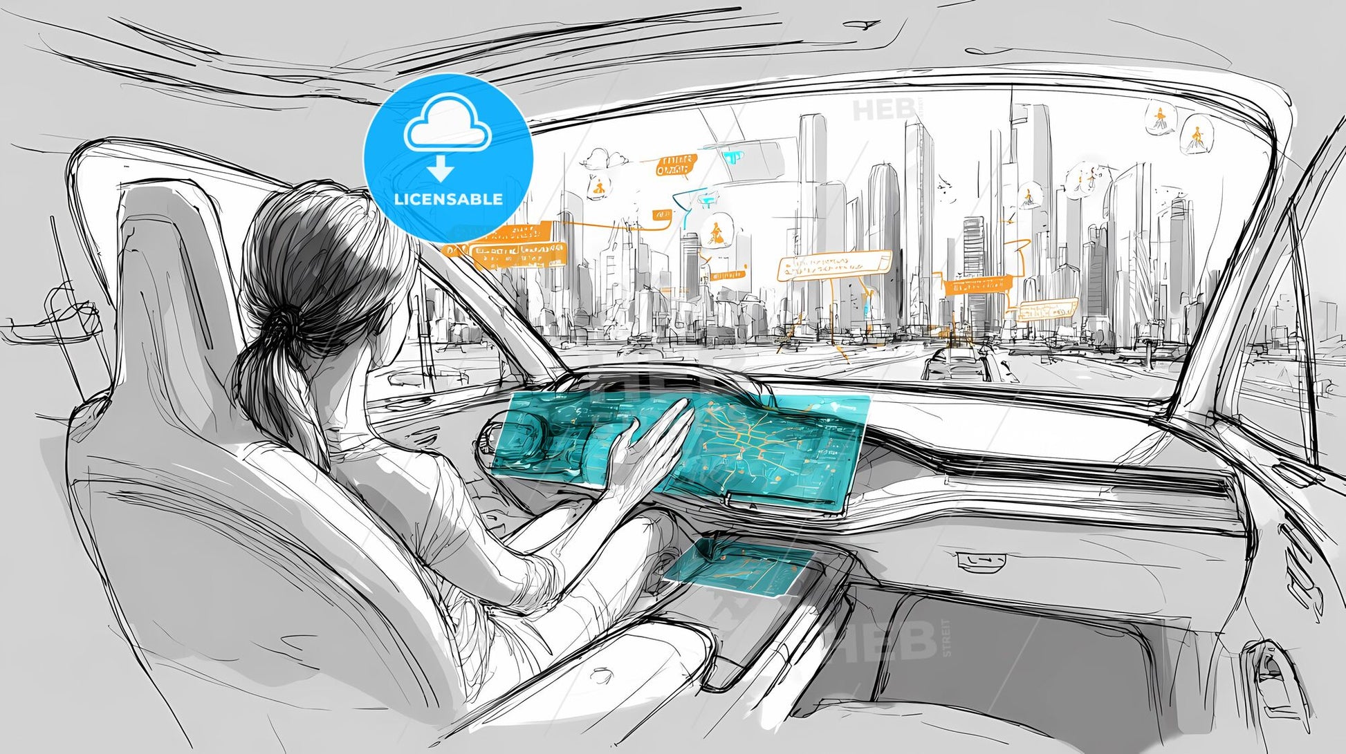 Futuristic SUV Interior: Augmented Reality in Motion