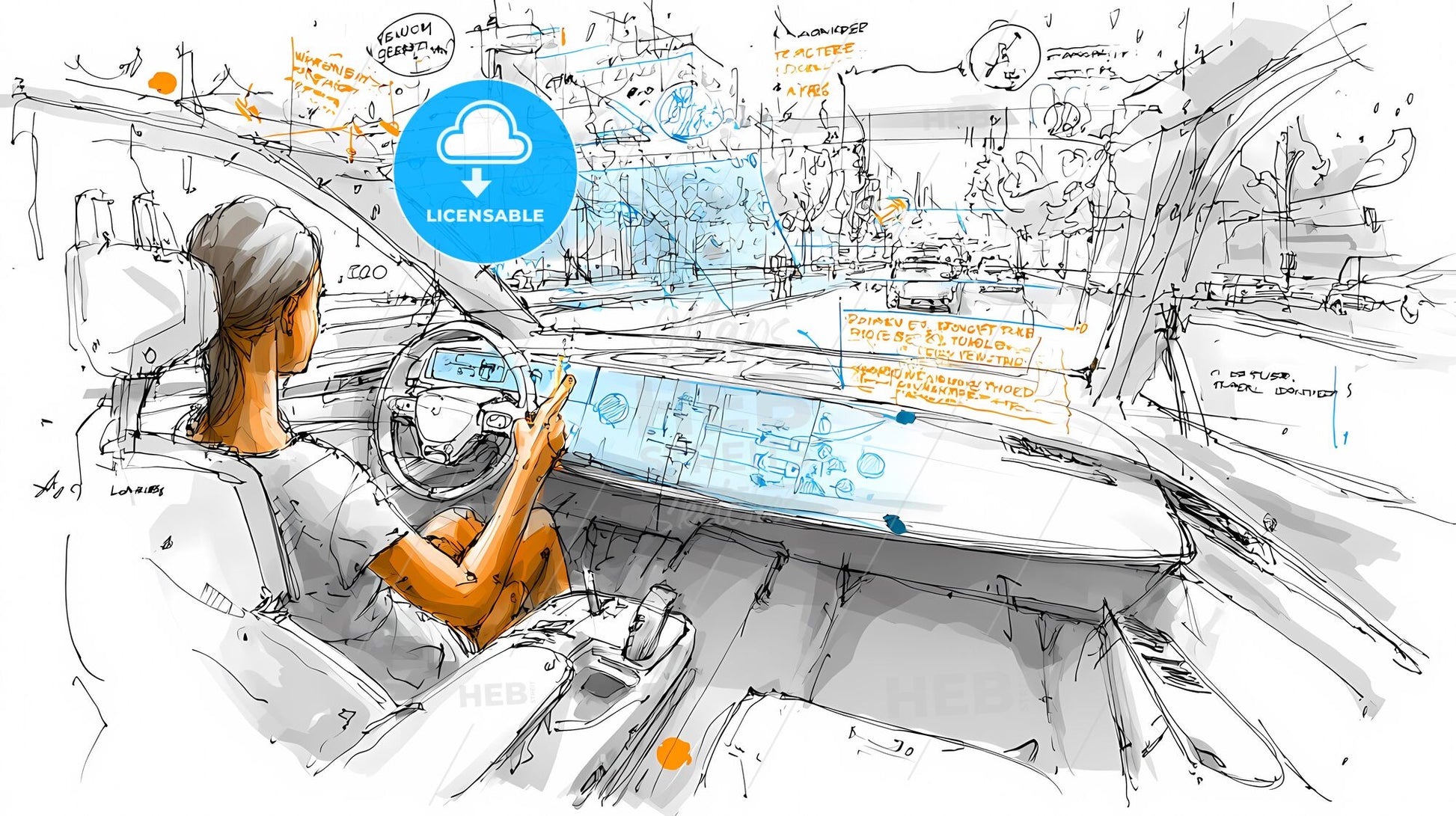 Futuristic SUV Interior: A Glimpse into Augmented Reality Driving Experience