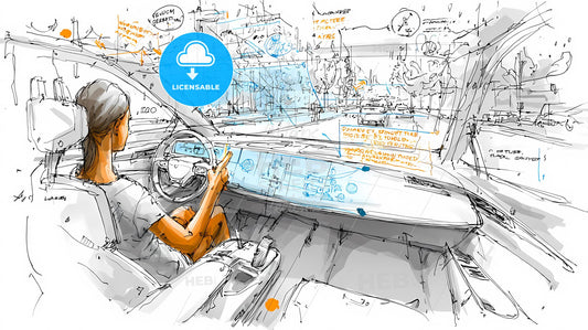 Futuristic SUV Interior: A Glimpse into Augmented Reality Driving Experience