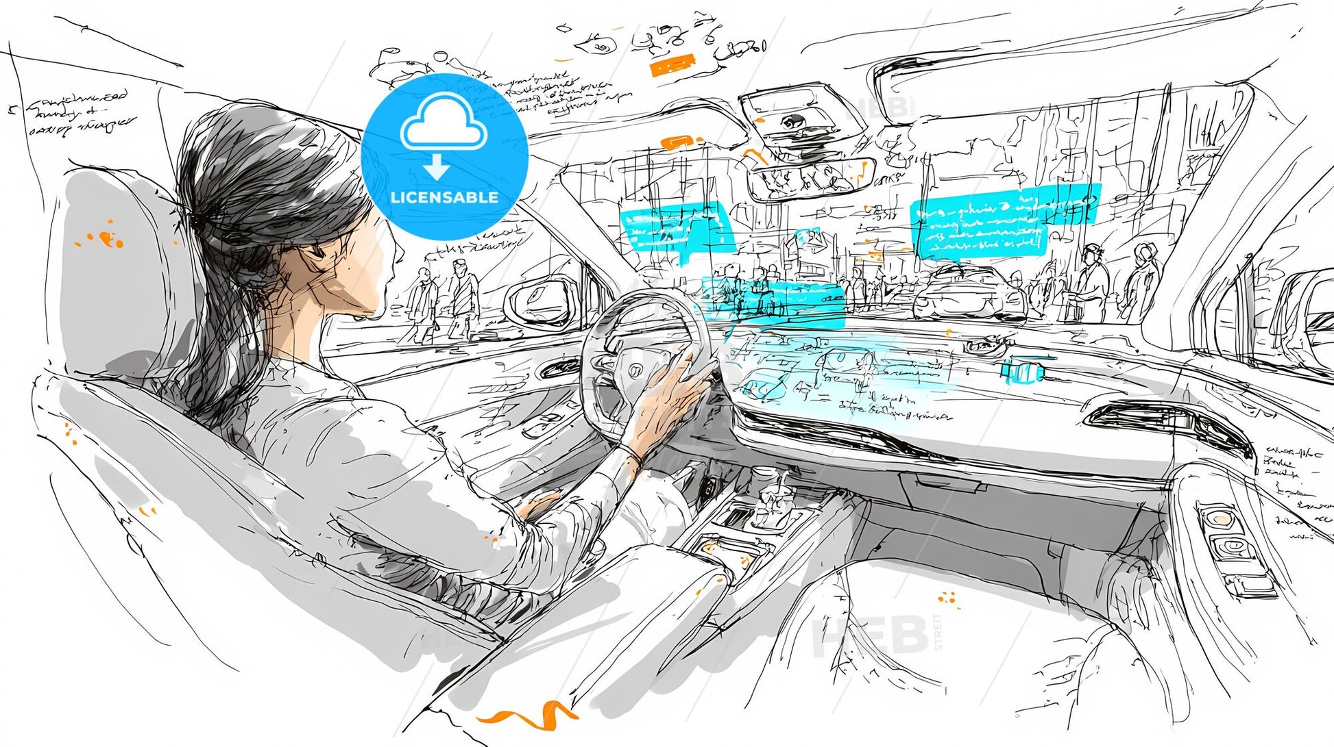 Futuristic SUV Interior: A Glimpse into Augmented Reality Driving