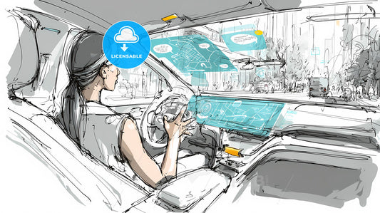 Futuristic SUV Interior: Minimalist Elegance Meets Augmented Reality Adventure