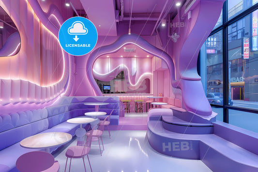 Feminine Gaming Space Art Decor Aesthetic Room Wall Art Vibrant Purple Pink