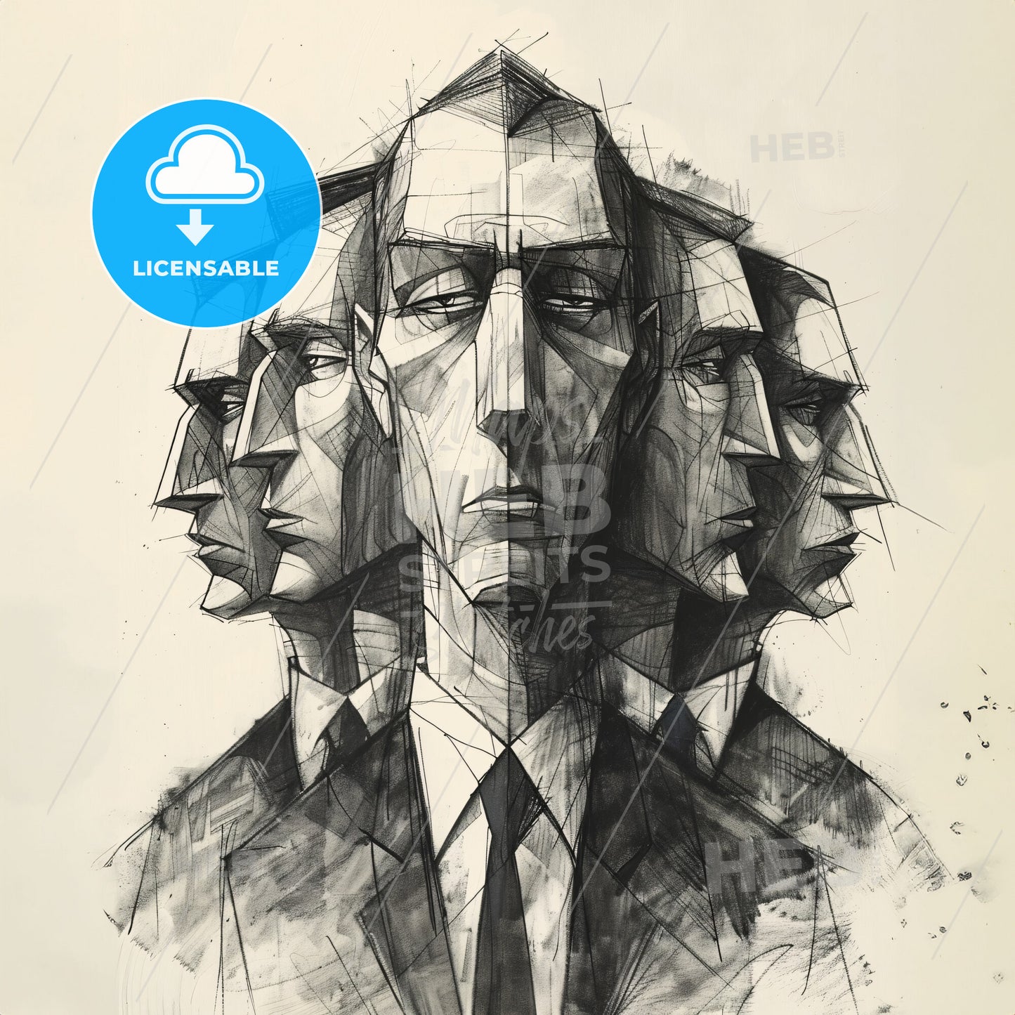 A Drawing Of A Group Of Men