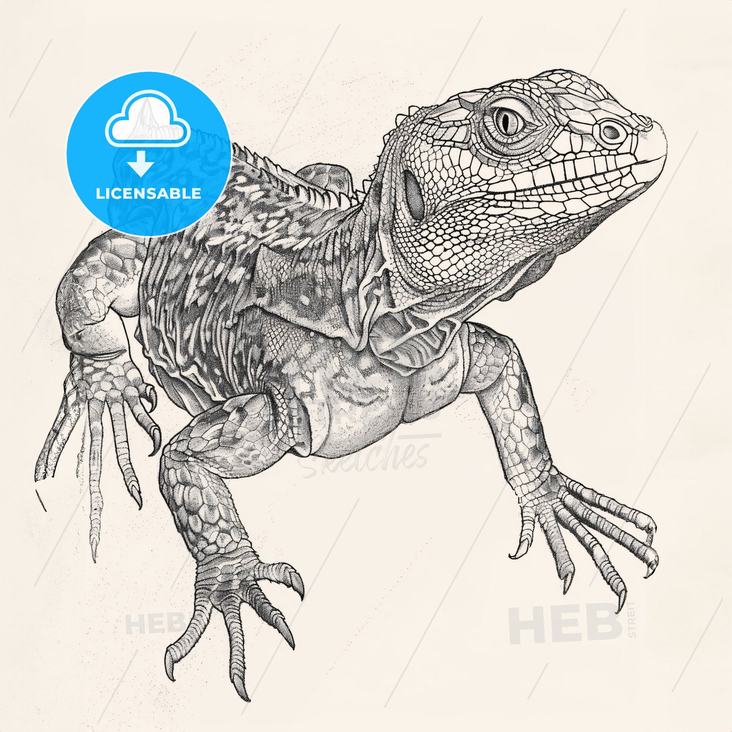 Giant Lizard - A Drawing Of A Lizard