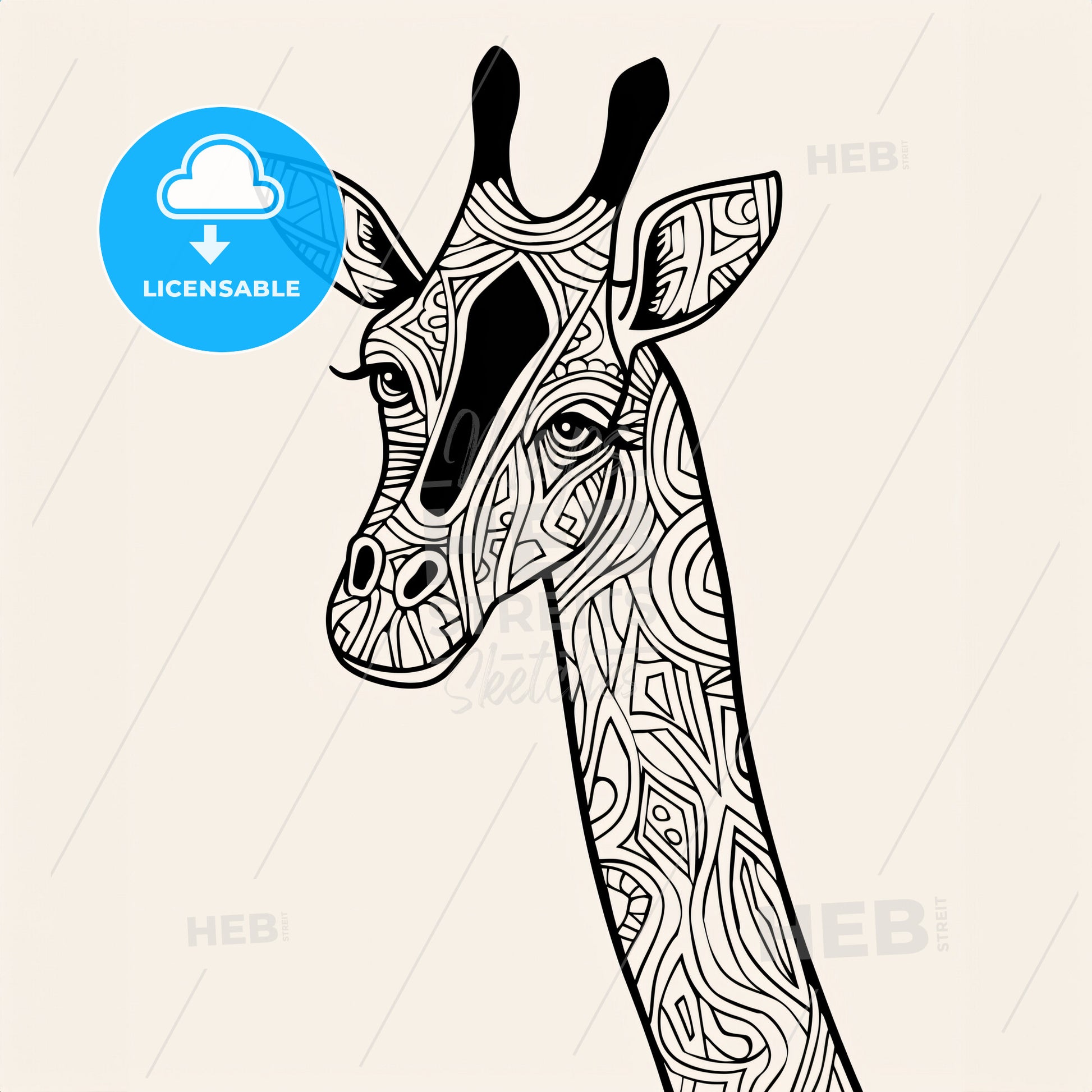 Giraffe - A Giraffe With A Pattern