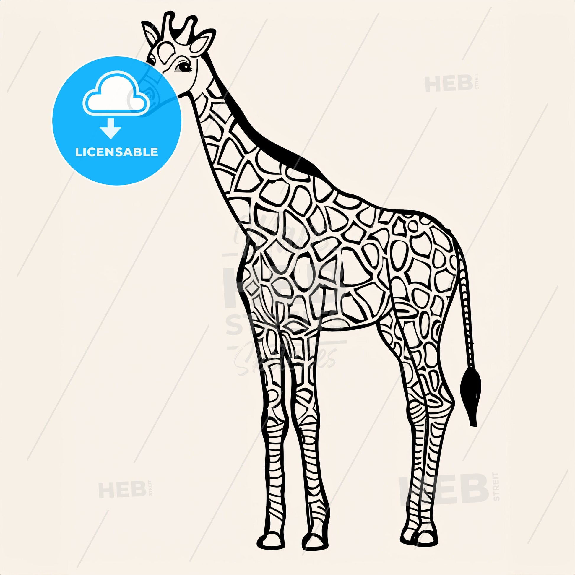 Giraffe - A Giraffe With A Long Tail