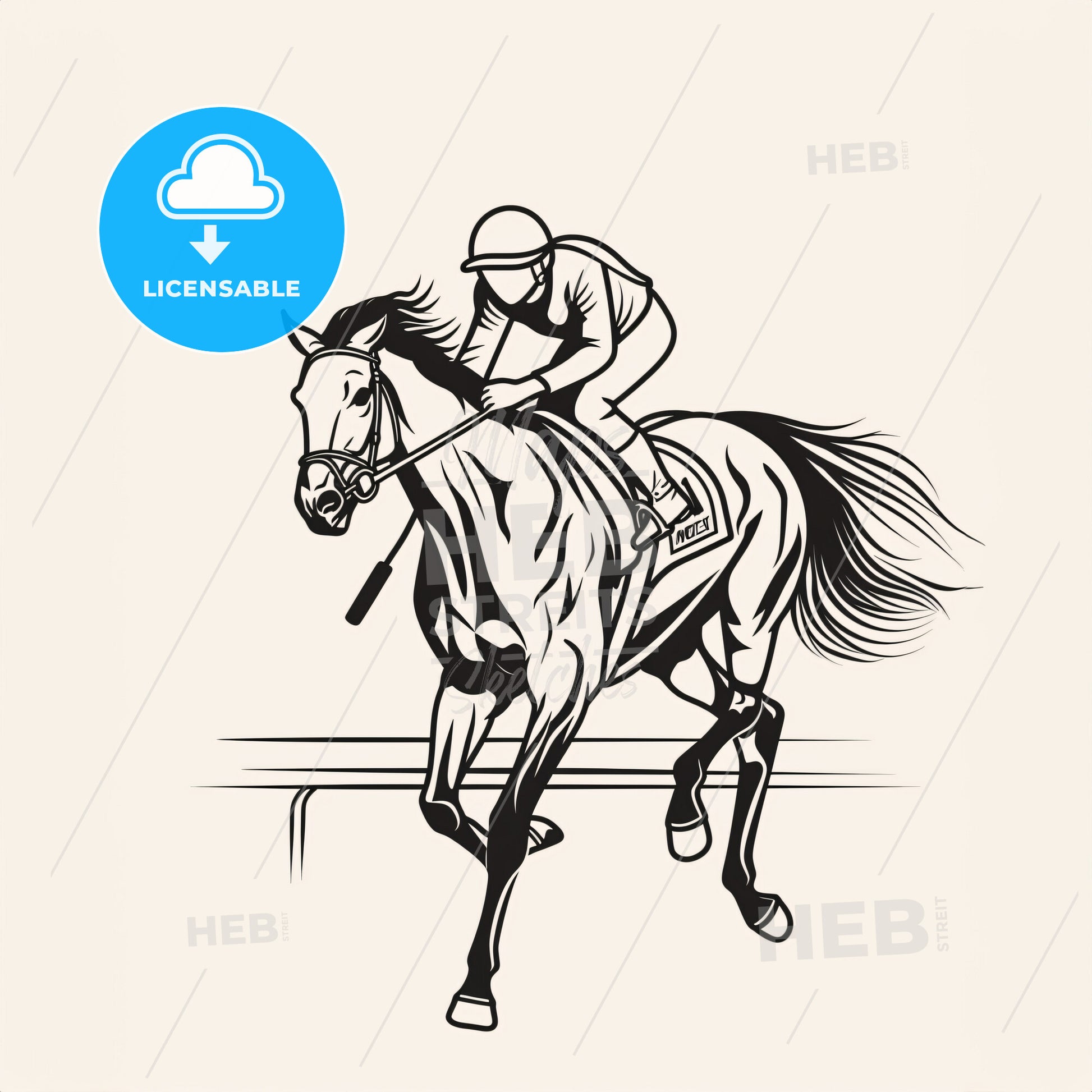 Girl Riding Racehorse On Racetrack - A Horse With Jockey Riding A Race