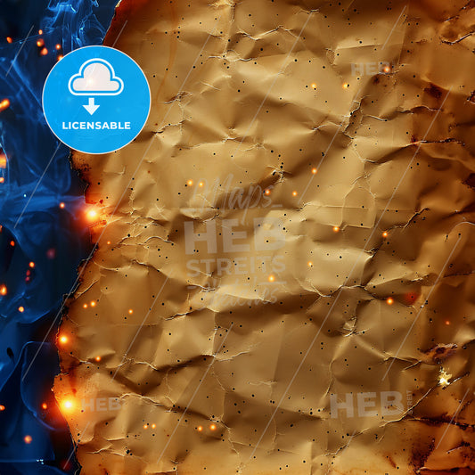 Gleam and Dream: Visions of Radiance - A crumpled paper with sparks