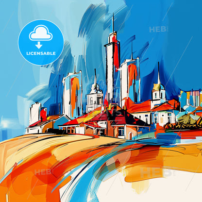 Vibrant Gold Coast–Tweed Heads, Australia - A Painting Of A City