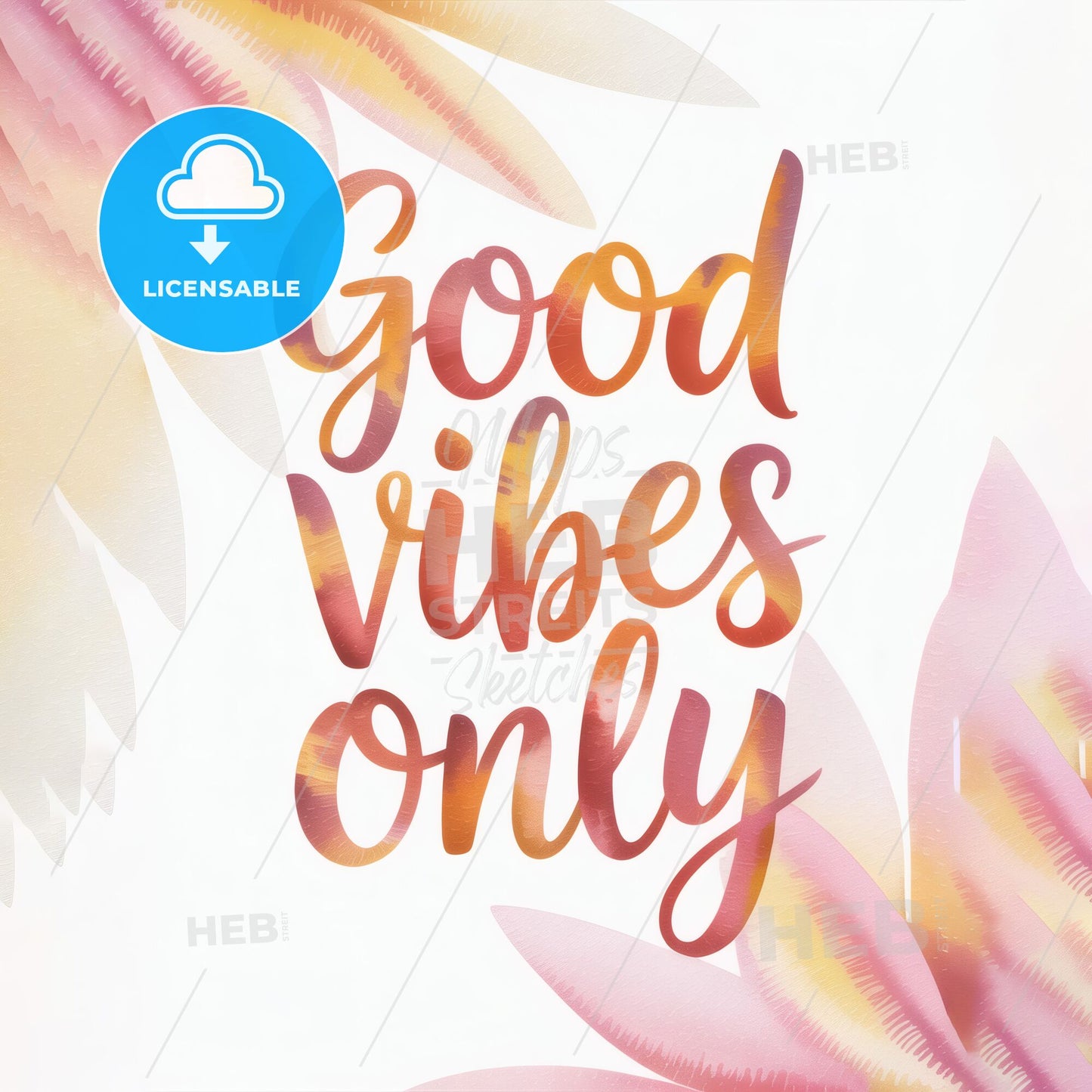 Good Vibes Only: Uplifting and Colorful Floral Graphic Design for Positive Energy and Inspiration.