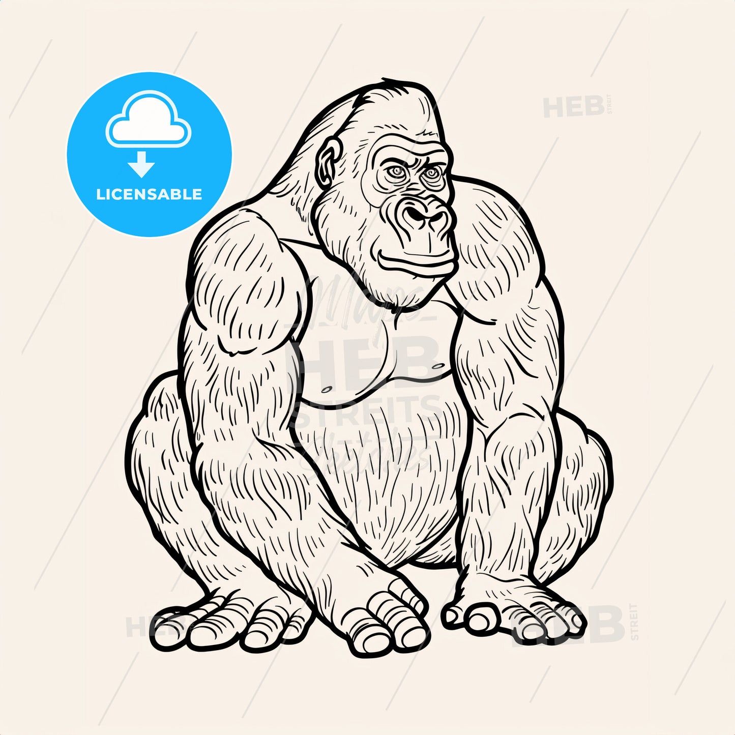 Gorilla - A Gorilla Sitting On The Ground