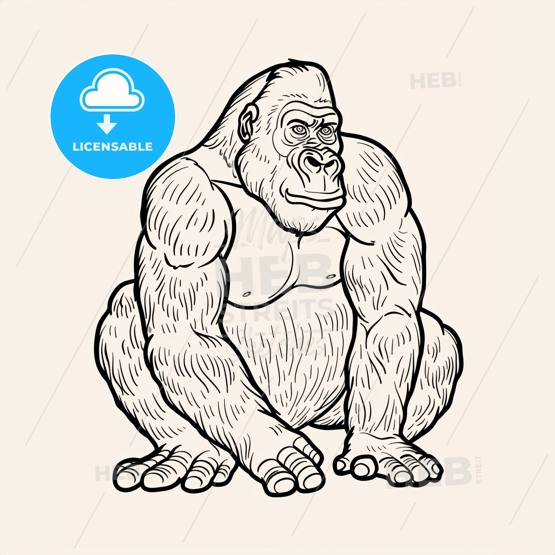 Gorilla - A Gorilla Sitting On The Ground