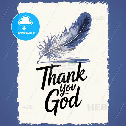 Gratitude in Motion: Modern Brush Script 'Thank You God' Art Print
