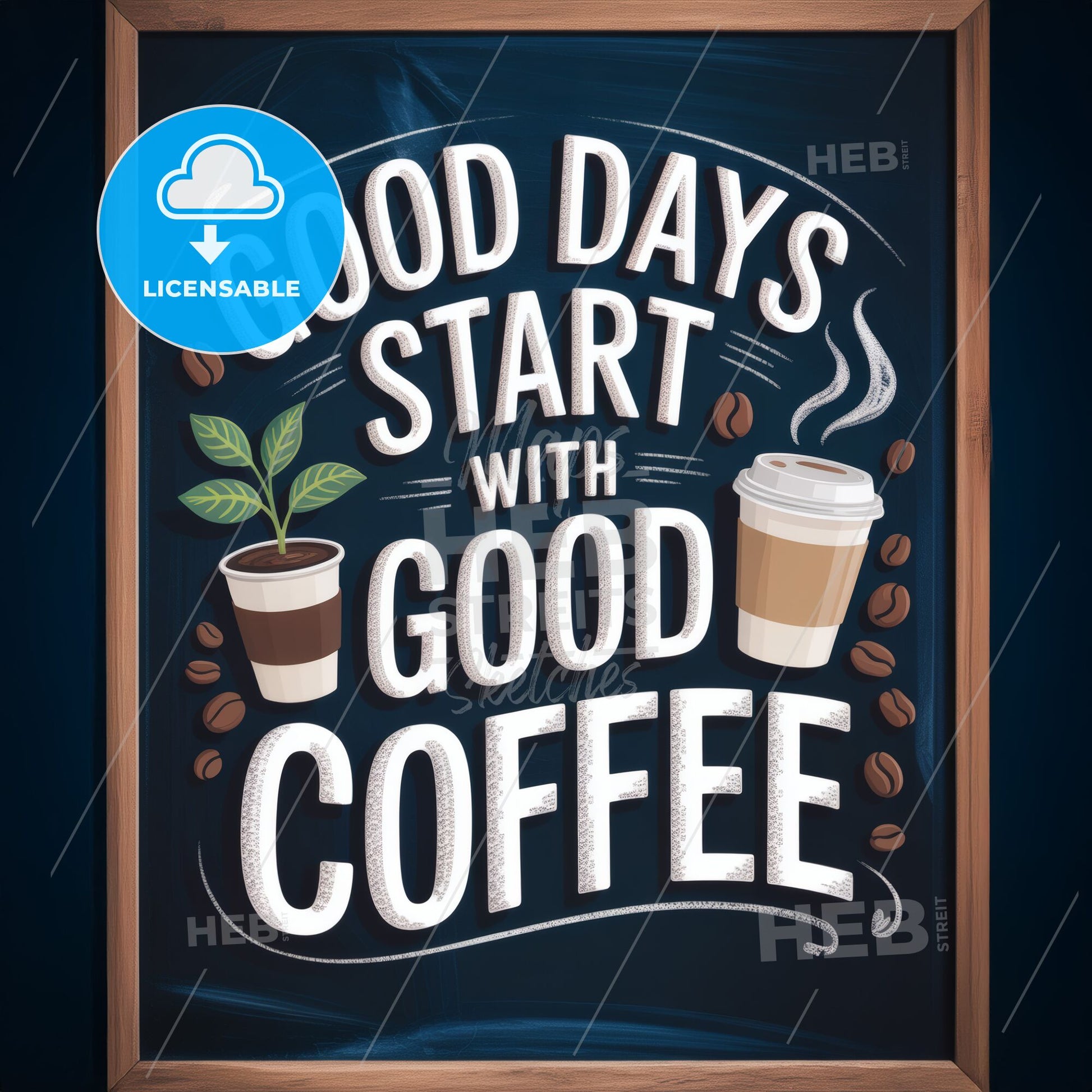 Handcrafted Coffee Sign with Inspirational Quote for Café Decor and Coffee Lovers