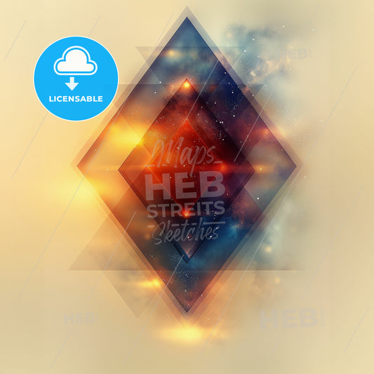 Haze and Maze: The Puzzle of Perception - A diamond shaped object with lights