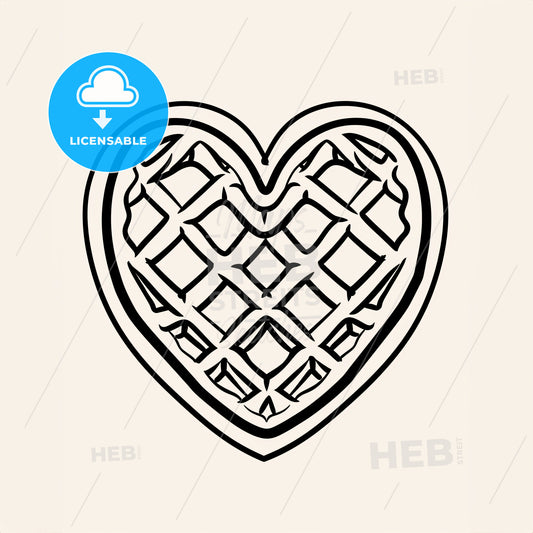 Heartshaped Waffles - A Heart Shaped Cookie With A Lattice Pattern