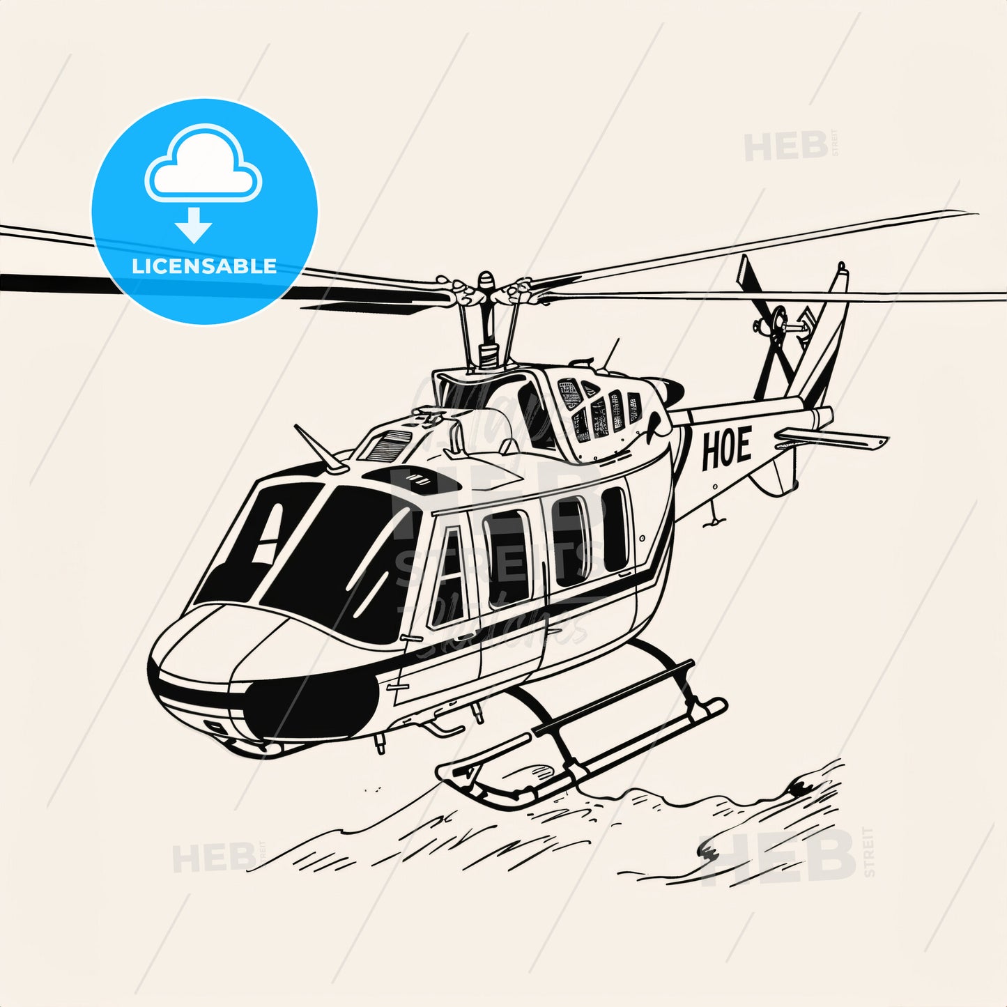 Helicopter - A Drawing Of A Helicopter