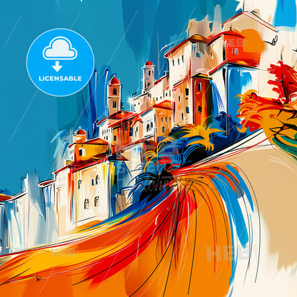 Vibrant Holon, Israel - A Colorful Painting Of A City