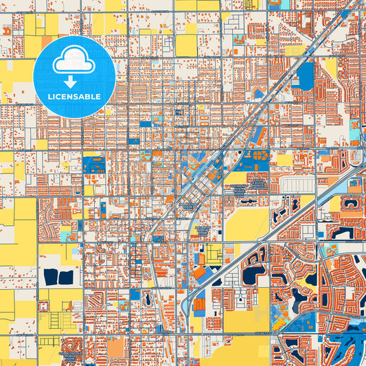 Colorful Homestead Street Map with Labels and Buildings