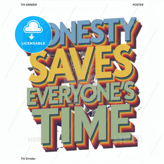 Honesty Saves Everyone's Time: A Bold and Vibrant Message for Positive Communication.