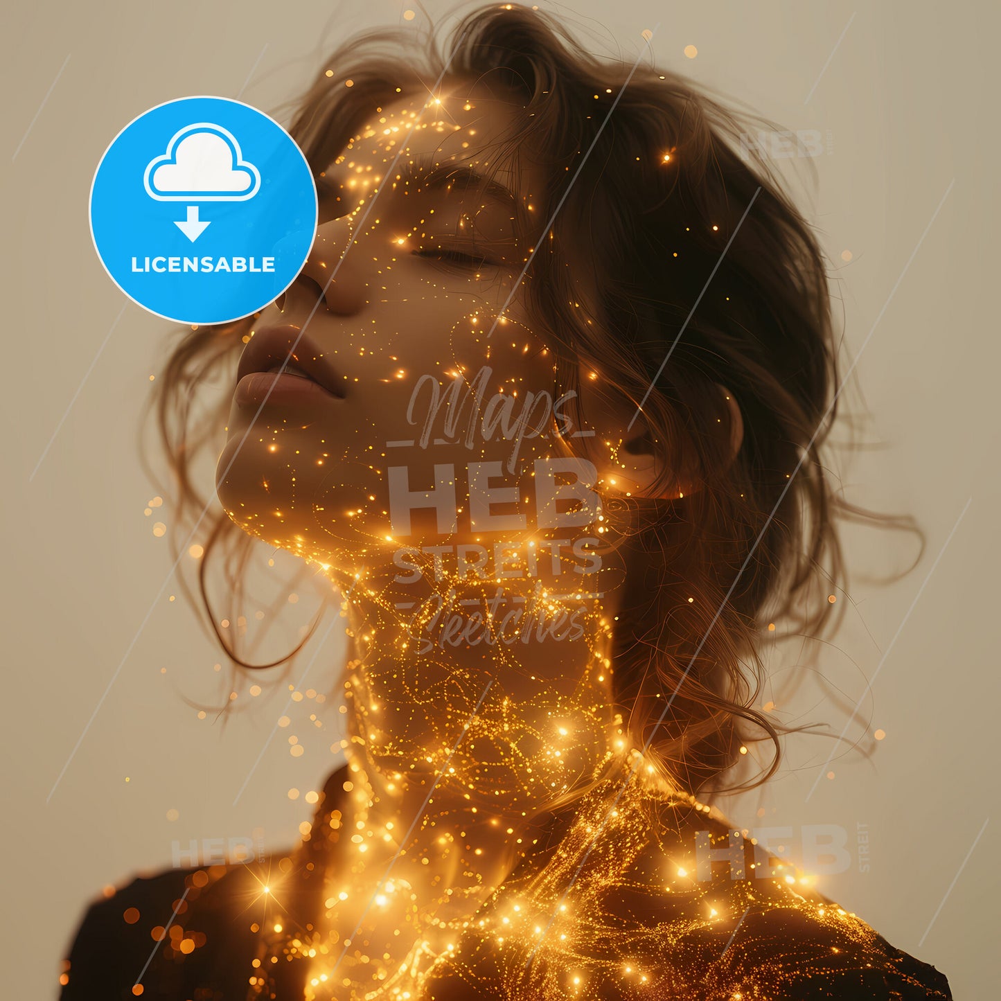 Human Capital: The Essence of Enterprise - A woman with glowing lights around her neck