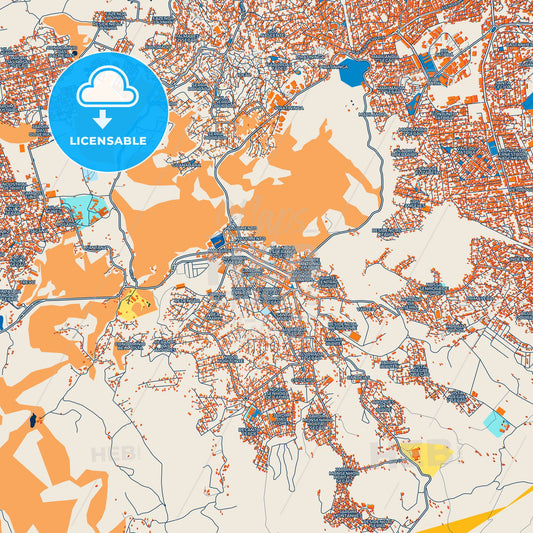Colorful Ibirite Street Map with Labels and Buildings