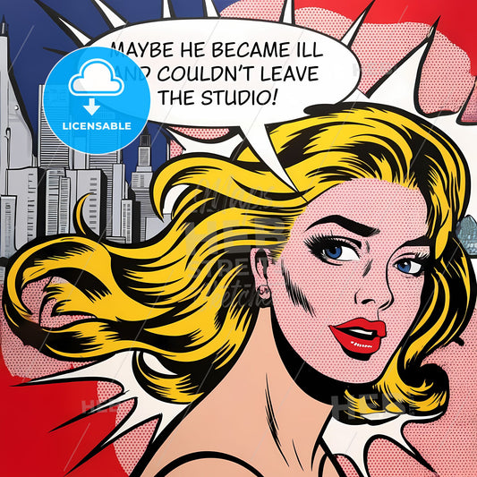 Illuminated Dreams: A Pop Art Portrait of Urban Melancholy