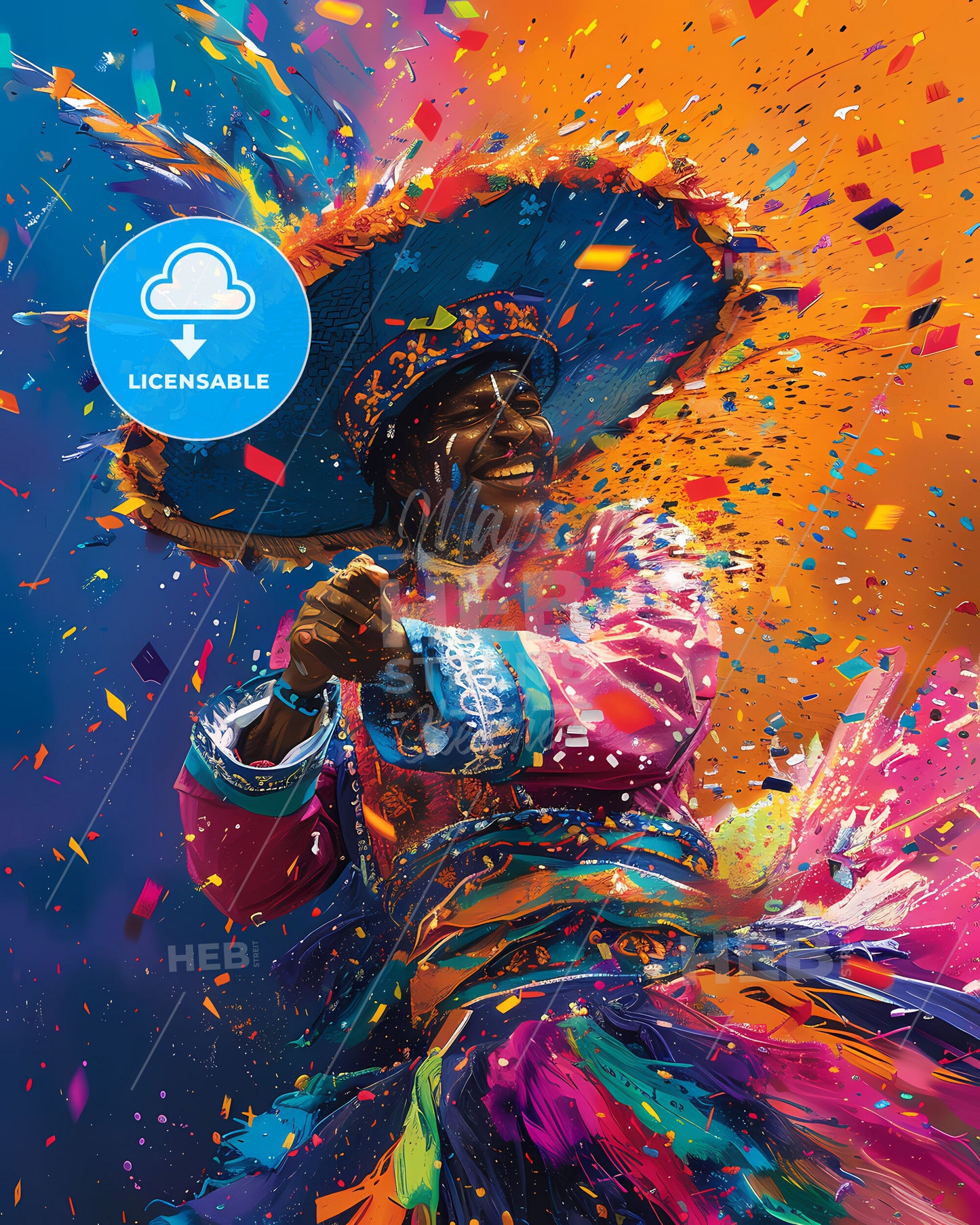 Vivid Carnival Kaleidoscope: Immerse in the Vibrant Art of Brazilian Festivities