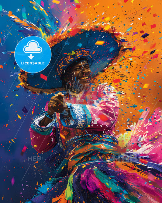 Vivid Carnival Kaleidoscope: Immerse in the Vibrant Art of Brazilian Festivities
