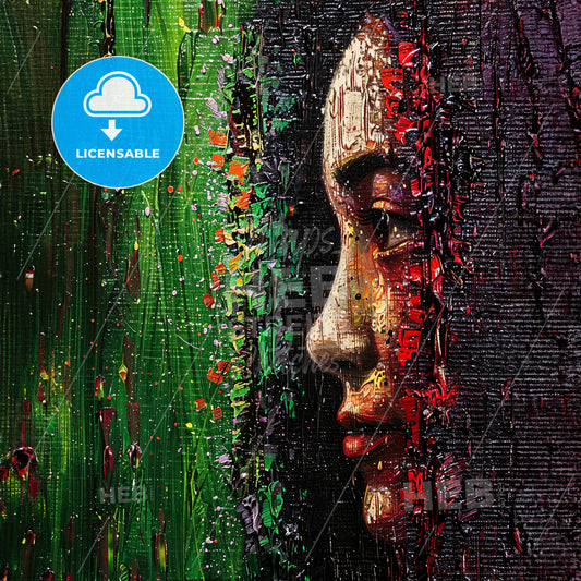 A Painting Of A Woman's Face