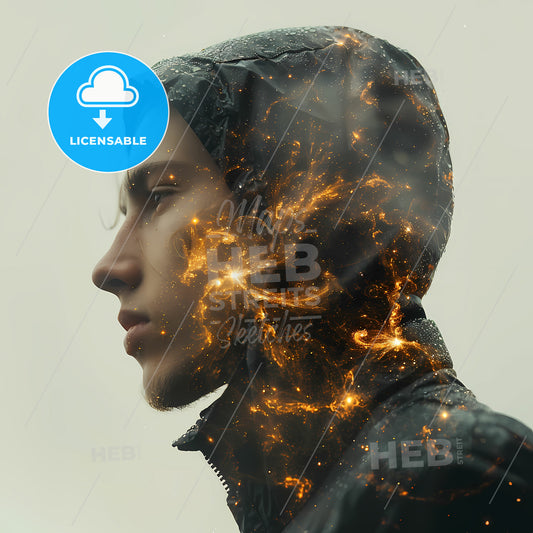 Infinite Horizons: The Boundaries of Imagination - A man in a hoodie