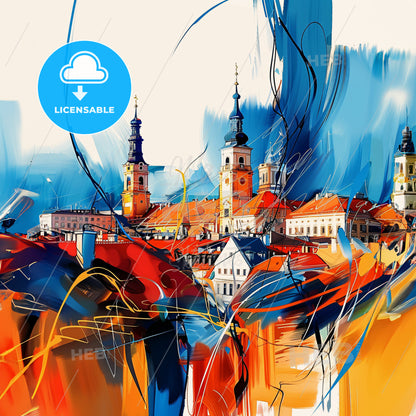 Vibrant Ingolstadt, Germany - A Painting Of A City