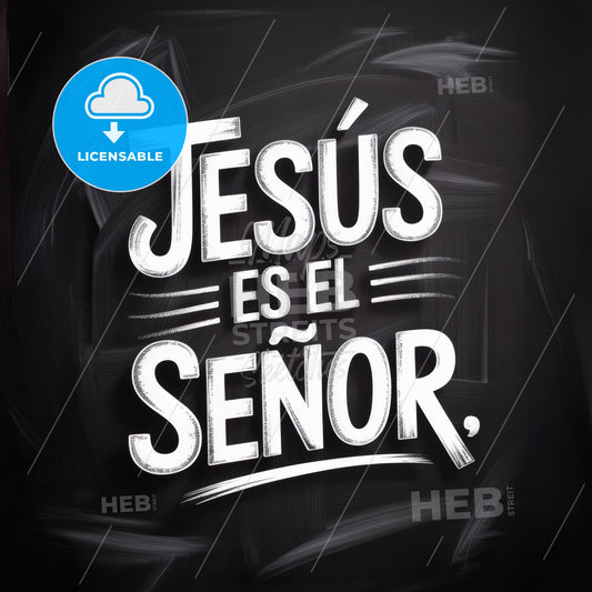 Inspirational Chalkboard Quote: Jesús es el Señor - Faith and Spirituality Theme