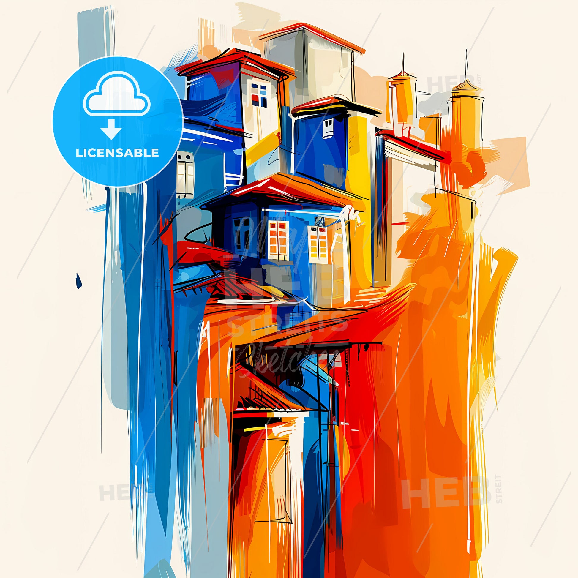 Vibrant Jaboatao Dos Guararapes, Brazil - A Colorful Painting Of Buildings